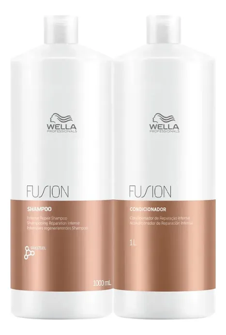 Kit Wella Fusion Shampoo 1000ml + Condicionador 1000ml