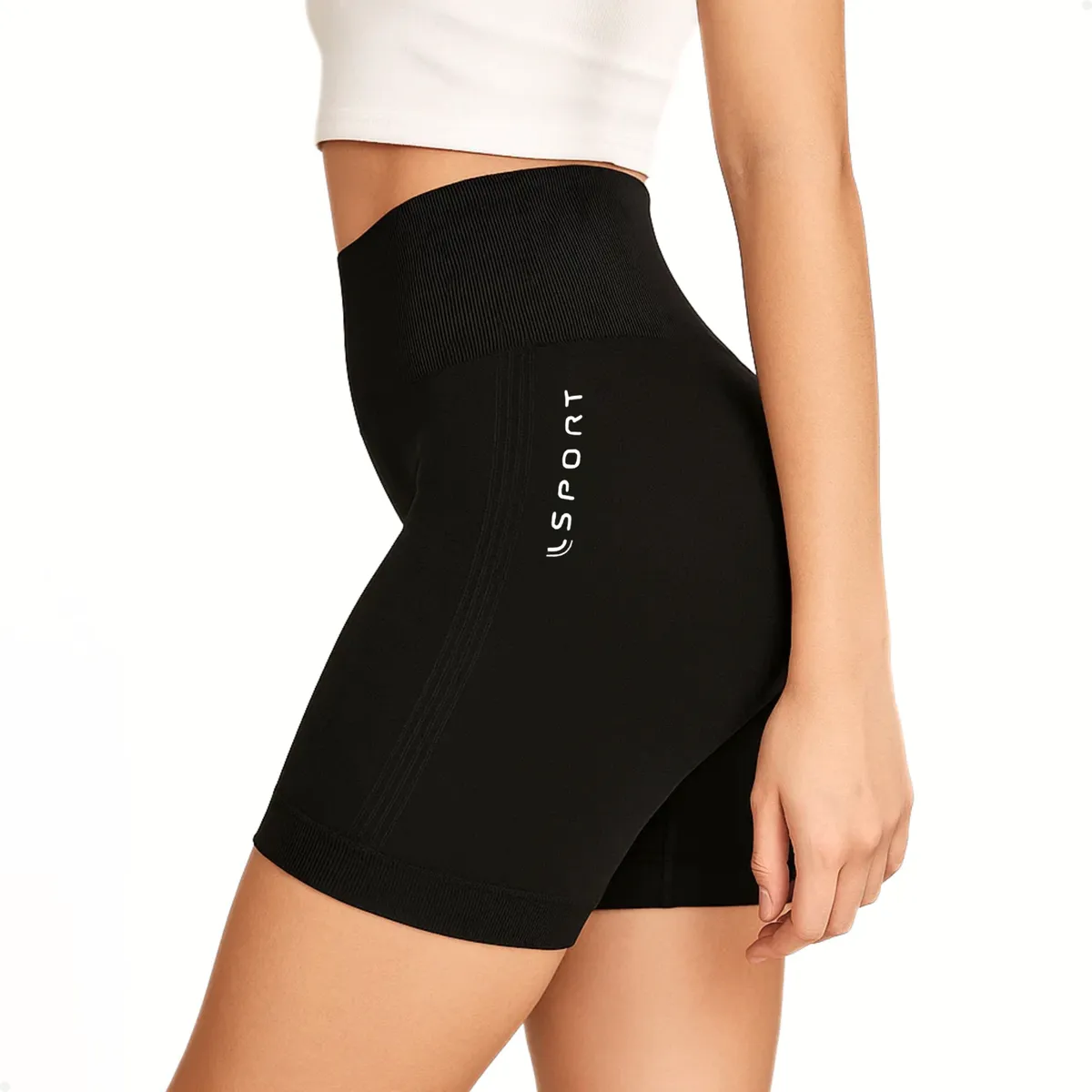 Short Bermuda Feminina Lupo Corrida Alta Poliamida Bumbum